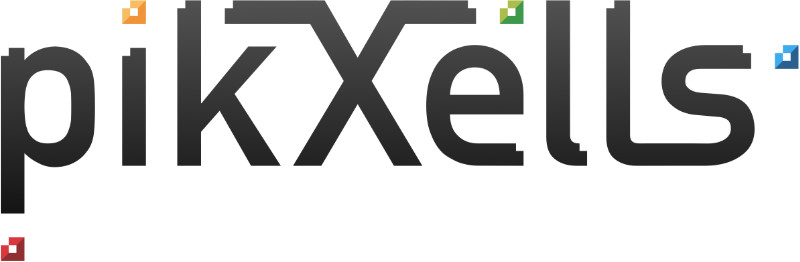 Black pikXells logo